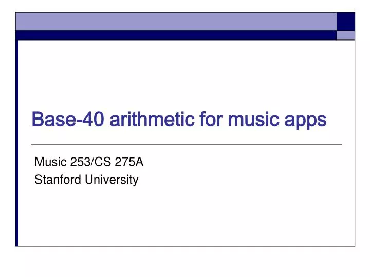 base 40 arithmetic for music apps