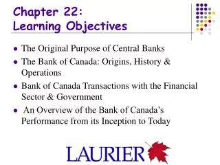 Chapter 22: Learning Objectives