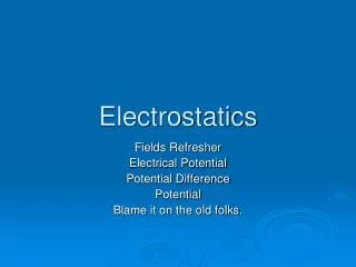 electrostatics