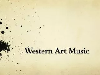 Western Art Music