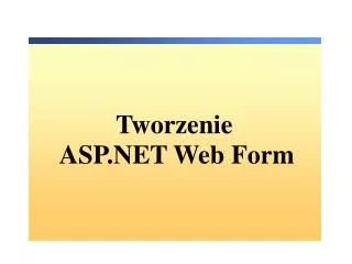 tworzenie asp net web form