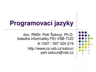 programovac jazyk y