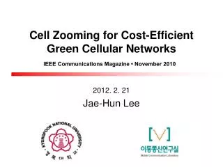 Cell Zooming for Cost-Efficient Green Cellular Networks