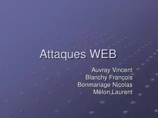 attaques web