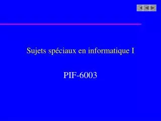 sujets sp ciaux en informatique i