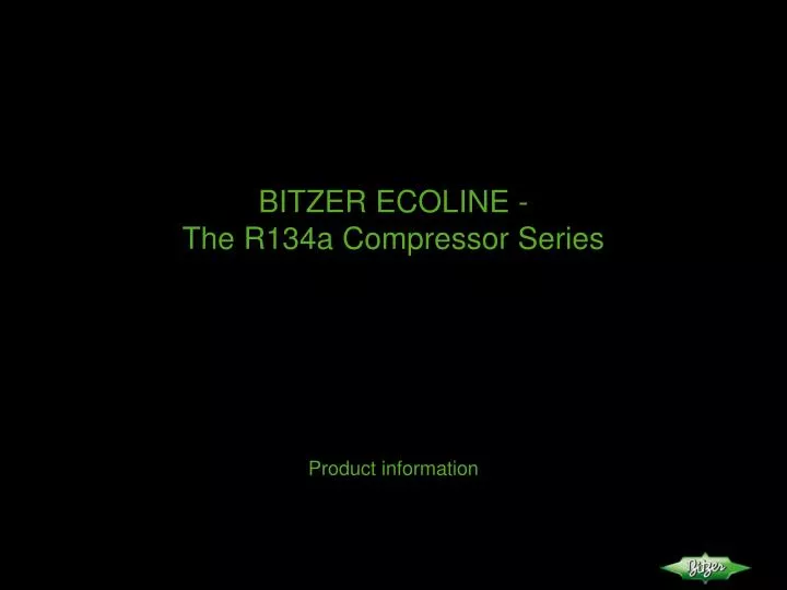 bitzer ecoline the r134a compressor series
