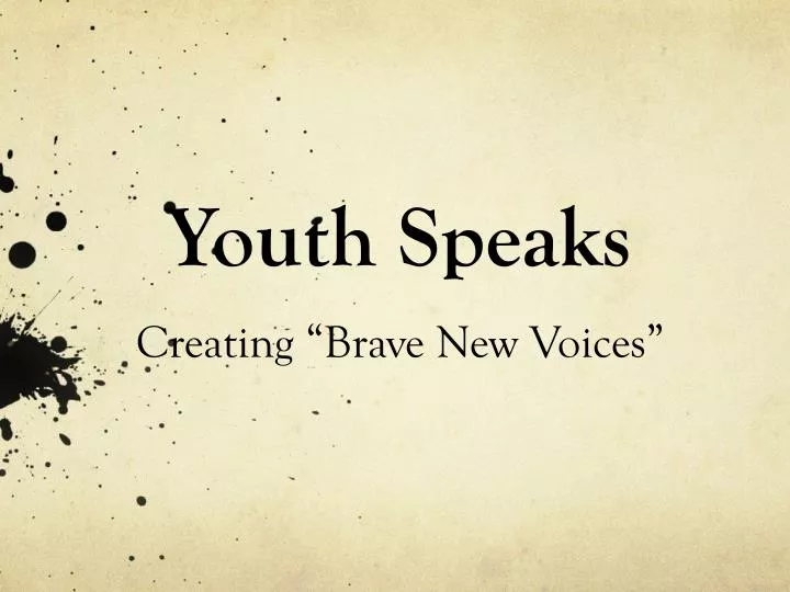 youth speaks