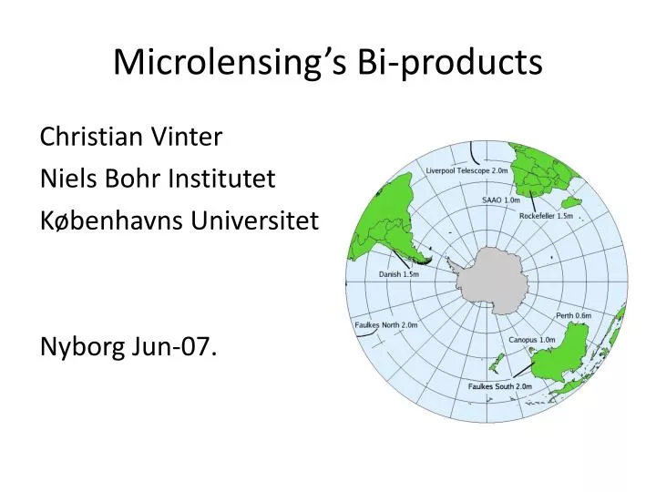 microlensing s bi products