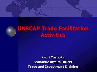 UNSCAP Trade Facilitation Activities