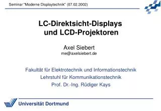 lc direktsicht displays und lcd projektoren
