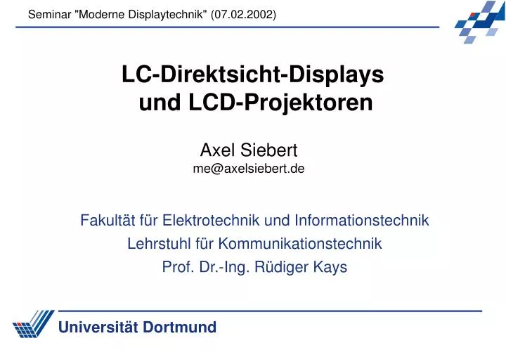 lc direktsicht displays und lcd projektoren