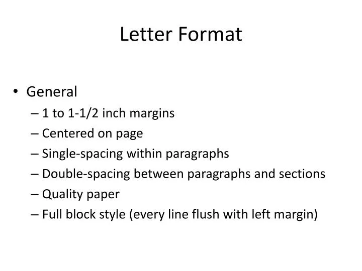 letter format