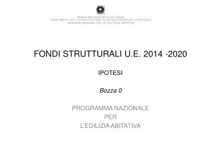 fondi strutturali u e 2014 2020 ipotesi bozza 0