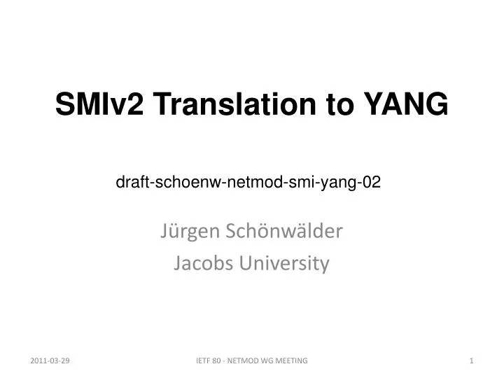 smiv2 translation to yang