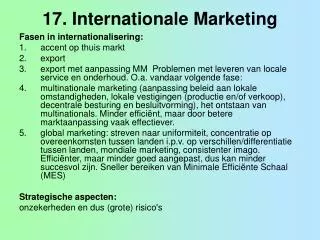 17 internationale marketing