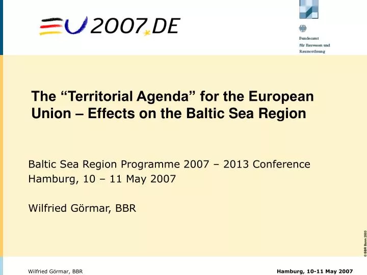 the territorial agenda for the european union effects on the baltic sea region