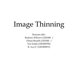image thinning