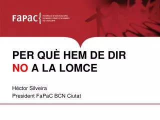 per qu hem de dir no a la lomce