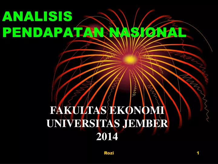 analisis pendapatan nasional