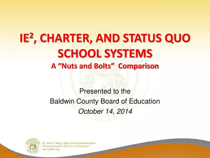 ie 2 charter and status quo school systems a nuts and bolts comparison