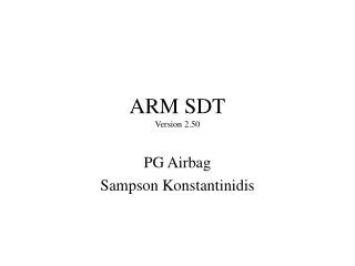 ARM SDT Version 2.50