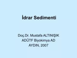 drar sedimenti