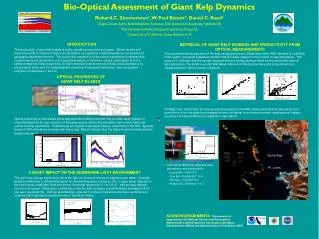 Bio-Optical Assessment of Giant Kelp Dynamics