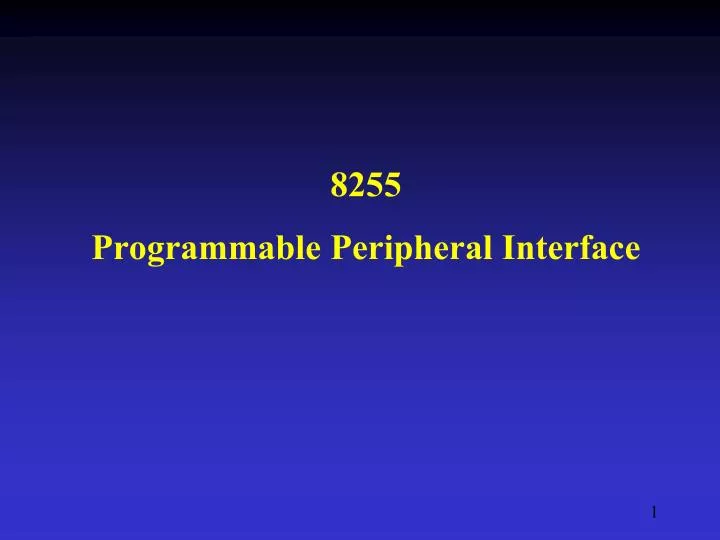 8255 programmable peripheral interface