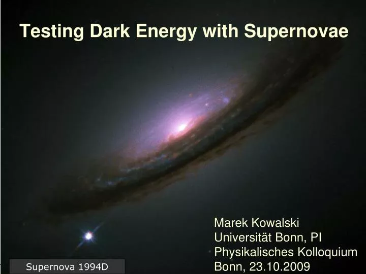 testing dark energy with supernovae