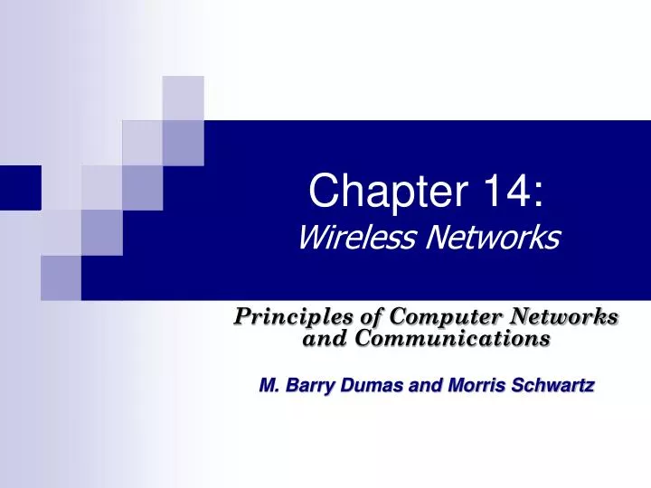 chapter 14 wireless networks