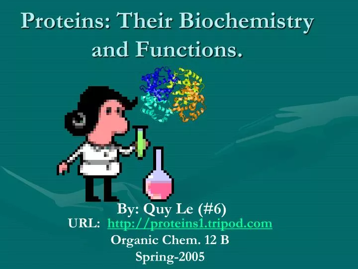 proteins their biochemistry and functions