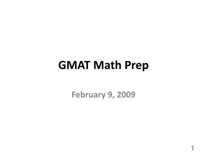gmat math prep
