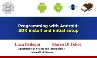 Programming with Android: SDK install and initial setup
