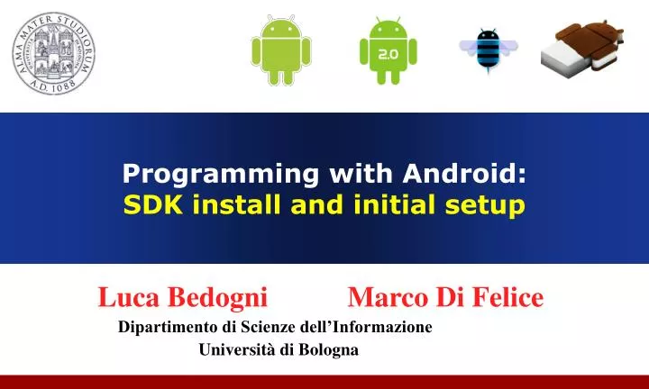 programming with android sdk install and initial setup
