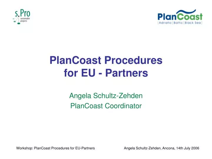 plancoast procedures for eu partners