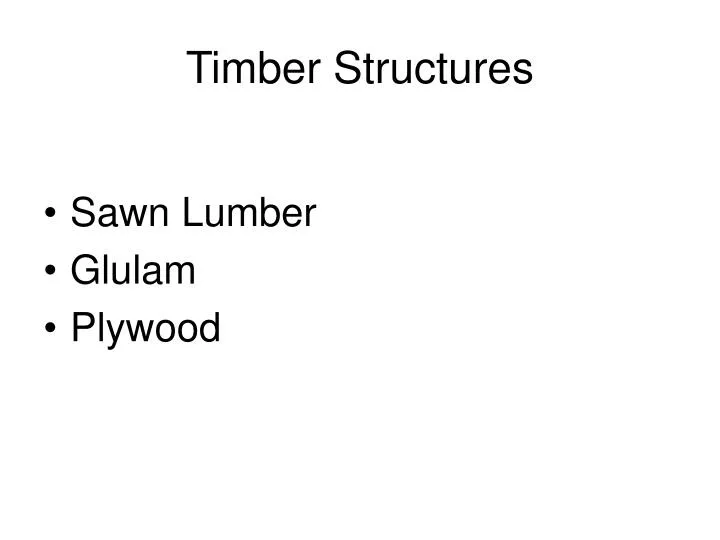 timber structures