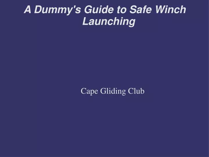 cape gliding club