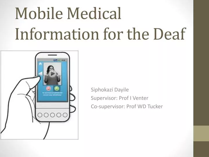 mobile medical information for the deaf