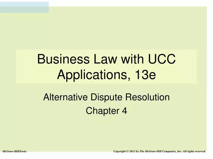 business law with ucc applications 13e