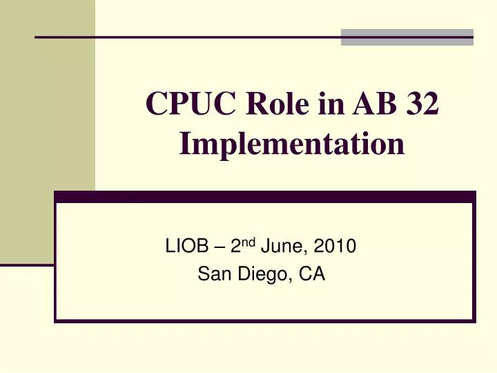 cpuc role in ab 32 implementation