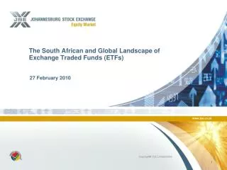 The South African and Global Landscape of Exchange Traded Funds (ETFs)