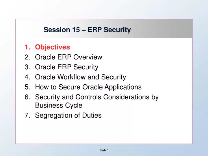 session 15 erp security