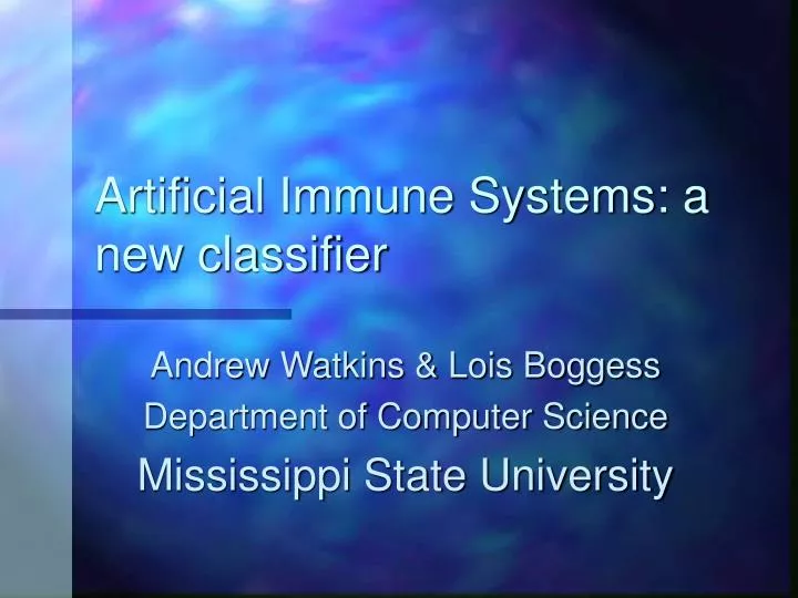 artificial immune systems a new classifier