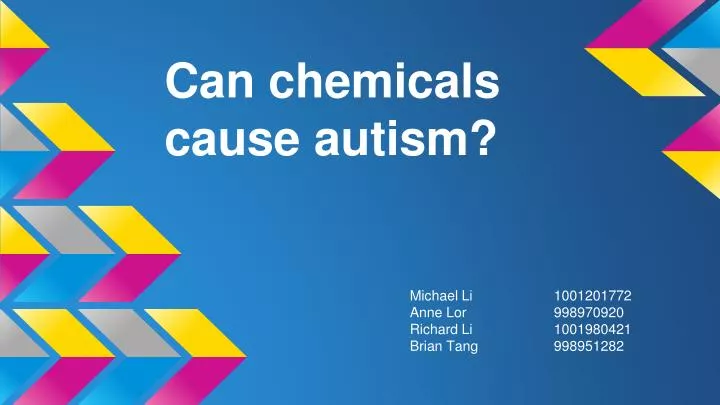 can chemicals cause autism