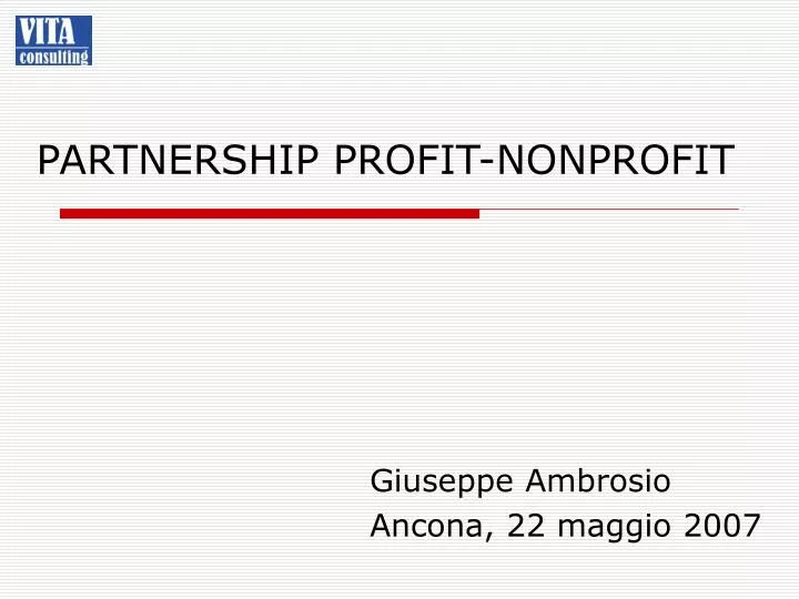 partnership profit nonprofit