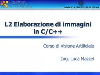 l2 elaborazione di i mmagini in c c