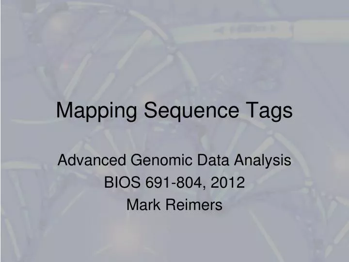 mapping sequence tags