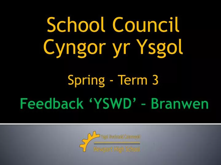 school council cyngor yr ysgol spring term 3