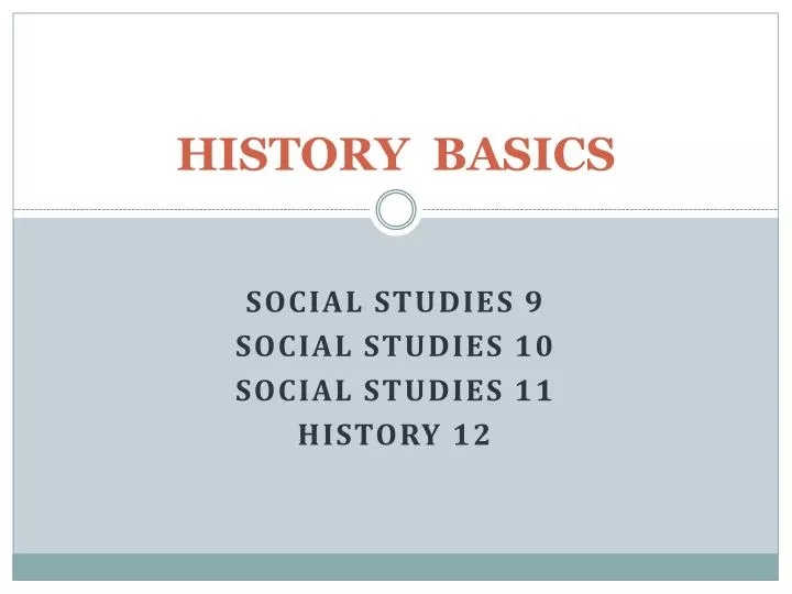 history basics