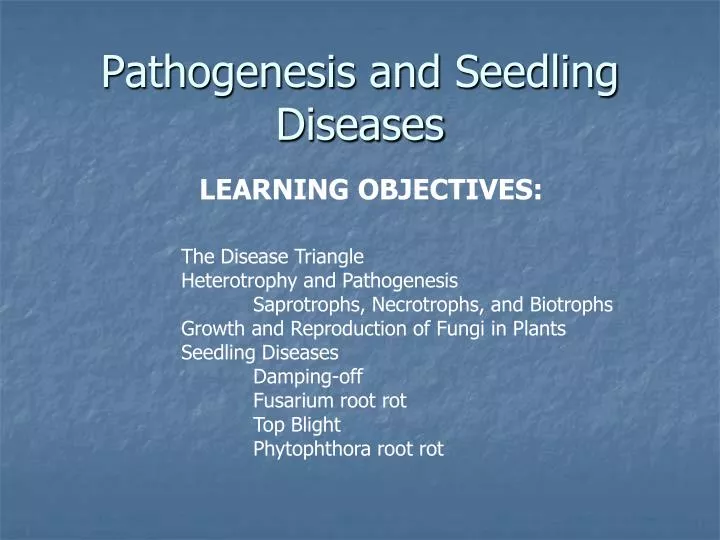 pathogenesis and seedling diseases